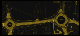 Roadway corridor and roundabout interchange CAD plan drafting