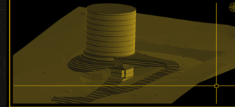 Campus architectural and civil foundation grading 3D model